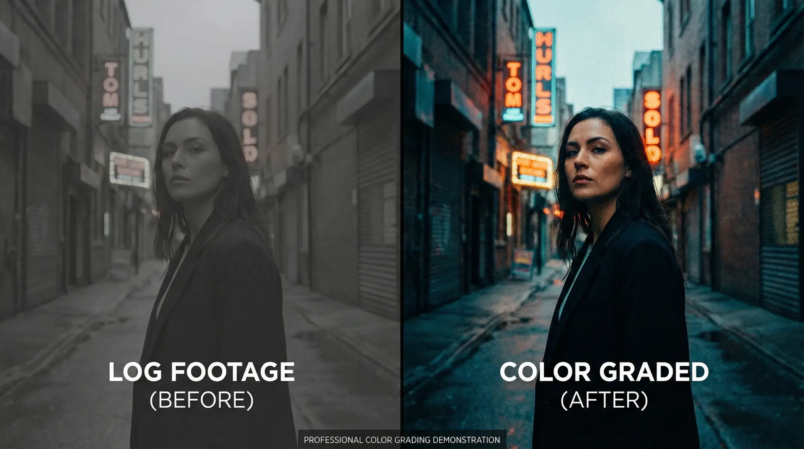 MV视觉志 调色对比 - LOG素材与调色后效果